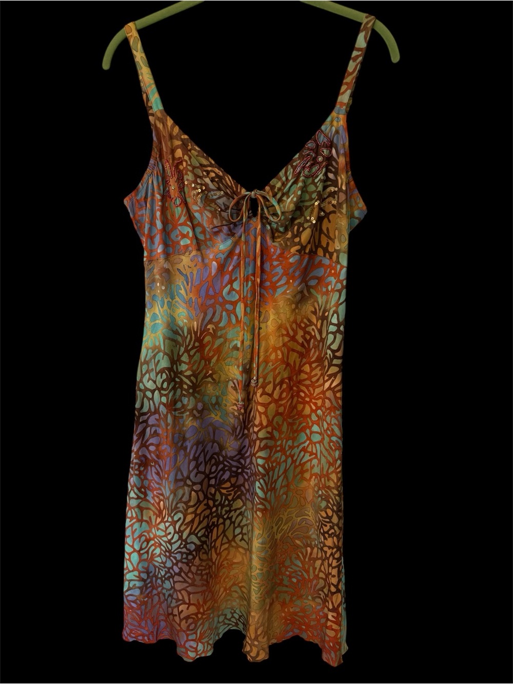 Tropical Tantrum Coral & Aqua Print Dress